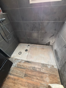 Photo de galerie - Remplacement bac à douche AVANT