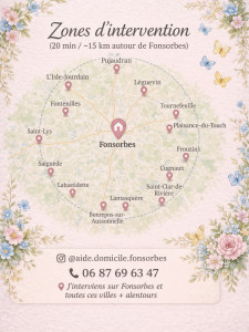 Photo de galerie - Interventions à domicile dans un rayon de 20 km autour de Fonsorbes, dont les villes inscrites ci-dessus.