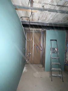 Photo de galerie - Pose placo installation électricité 