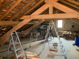 Photo de galerie - Rénovation de ferme de charpente 