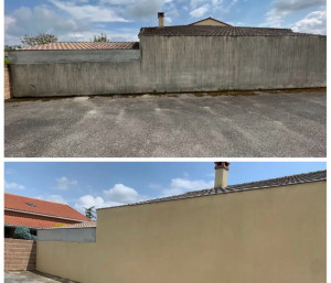 Photo de galerie - Nettoyage muret 
