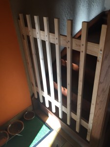 Photo de galerie - Fabrication grille escalier pour enfant.