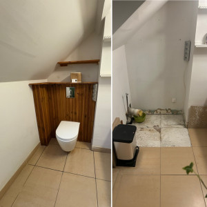 Photo de galerie - Reprise d’un chantier d’un wc après dégât des eaux 