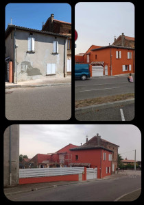 Photo de galerie - Peinture façade maison et mur de clôture 