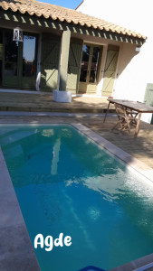 Photo de galerie - Piscine avec terrasse en bois cap d agde