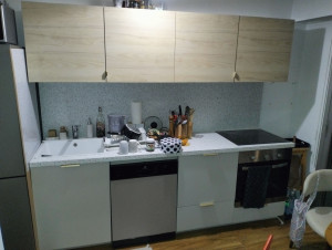 Photo de galerie - Montage caisson de cuisine + évier 