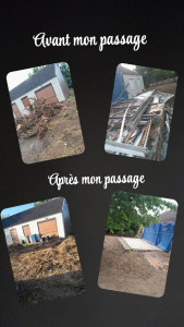 Photo de galerie - Débarras de Souche d'arbre et d'une véranda complètement cassé 