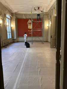 Photo de galerie - Peinture, mur et plafond haussmannien