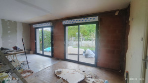 Photo de galerie - Pose de baie vitrée 