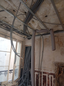Photo de galerie - En cours de réalisation rénovation d'un appartement sur Paris en électricité 