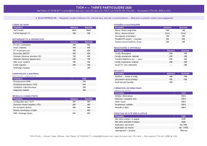 Photo de galerie - Tarif Particulier