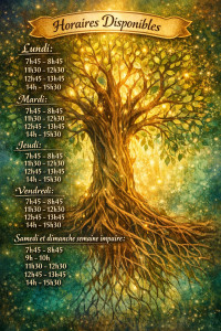 Photo de galerie - Créneaux horaires disponibles 