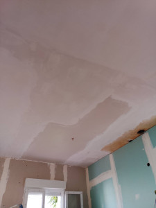 Photo de galerie - Reprise d'un plafond en enduit 