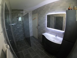 Photo de galerie - Création d'une salle de bain complète avec douche à l'italienne