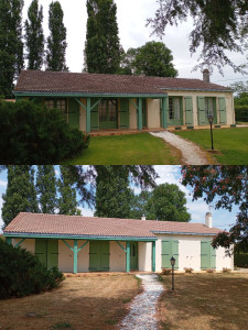 Photo de galerie - Nettoyage de toiture et ravalement de façade 
avant/ après 