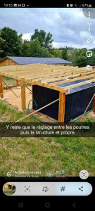 Photo de galerie - 
Construction bois garage 60 m2
