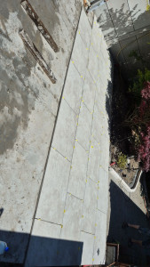 Photo de galerie - Pose de carrelage 90x60 sur dalle béton 23m2.