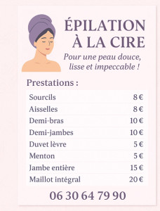 Photo de galerie - épilation à la cire 