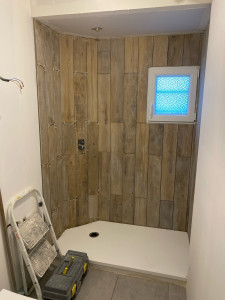 Photo de galerie - Après - pose de faïence douche  