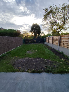 Photo de galerie - Préparation de terrain pour plaquage de rouleaux de pelouse 