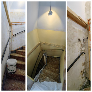 Photo de galerie - Rénovation cage d'escalier (murs uniquement)