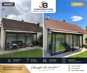 Photo de galerie - Réalisation d’un nettoyage et d’une rénovation complète de toiture avec remise en état et amélioration de l’aspect extérieur.