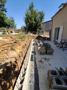 Photo de galerie - Maçonnerie, clôture de jardin ravalement