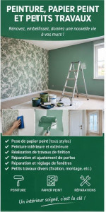 Photo de galerie - Carrelage
pose de papier peint
peinture intérieur et extérieur 