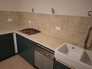 Photo de galerie - Montage cuisine IKEA , pose électroménager et évier, pose de carrelage 
Après 