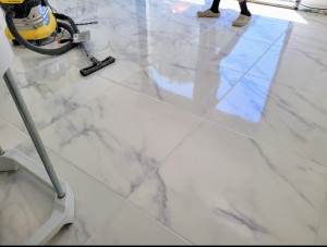 Photo de galerie - Pose carrelage 60x60