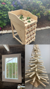 Photo de galerie - Pose d’une fenêtre, Fabrication de jeux et de découvrir en bois 