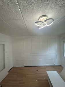 Photo de galerie - Pose de luminaires moderne plus peinture sur les mure . 