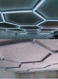 Photo de galerie - Installation des LED au plafond 