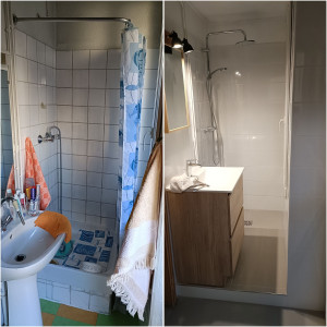 Photo de galerie - Rénovation d'une salle de bains dans un studio