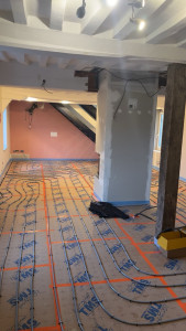 Photo de galerie - Réalisation plancher chauffant 