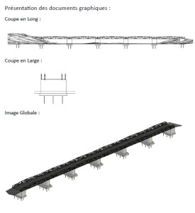 Photo de galerie - Modélisation d'un pont en treillis métallique traversant la Loire à Tours