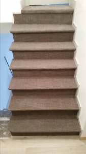 Photo de galerie - Pose de sol dans un escalier 