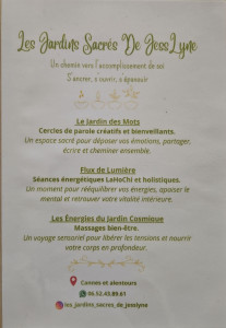 Photo de galerie - Bienvenue dans votre Jardin Sacré 
LaHoChi
Massages
Cercles de parole creatifs