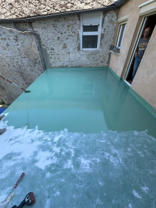 Photo de galerie - Résine sur une dalle de béton