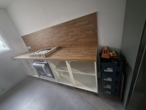 Photo de galerie - Montage cuisine marque Brico dépôt. 