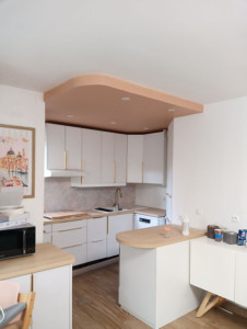 Photo de galerie - Pose placo dans plafond avec la peinture