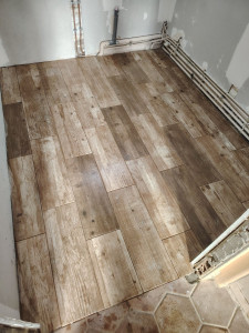 Photo de galerie - Pose d'un carrelage 