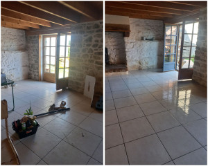 Photo de galerie - Réalisation d'un nettoyage de vitres + sol