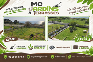 Photo de galerie - Aménagement de jardin, creation de massif et diverses plantation 