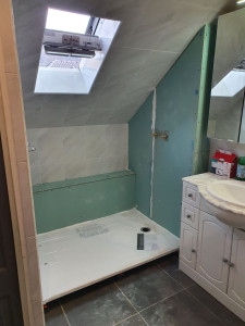 Photo de galerie - Préparation douche avant finition