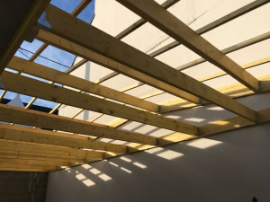 Photo de galerie - Charpente toit plat + solivage 