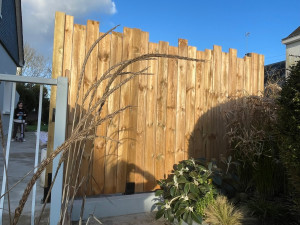 Photo de galerie - Pose panneau clôture 