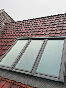 Photo de galerie - Pose d’une verrière Velux 3 en 1