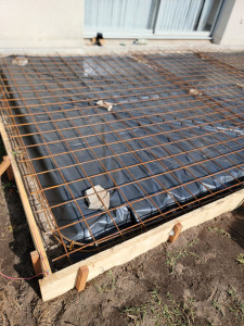 Photo de galerie - Préparation et coffrage pour terrasse béton 6 x 3