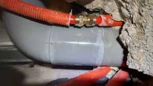 Photo de galerie - Réparation de fuite sur PVC et PER.

